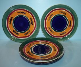 Four Gail Pittman Dinner Plates