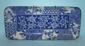 Made in Japan Blue and White Porcelain Tray with Hanger