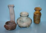 Four Small Pottery Pieces