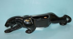 Vintage Black Cougar Planter