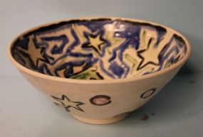 Pottery Bowl of Angel and Stars