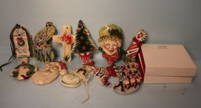 Group of Thirteen Gail Pittman Glass Ornaments and Three Other Glass Ornaments