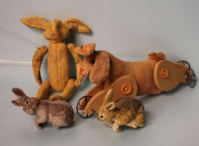 Group of Four Small Decorative Rabbits