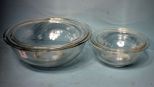 Set of Four Pyrex Various Size Mixing Bowls