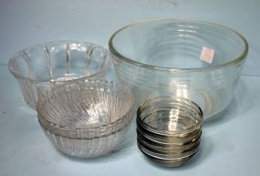 Group of Eight Various Size Glass Bowls