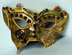 Decorative Ceramic Mardi Gras Mask