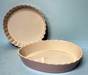 Two Pastel Baking Dishes