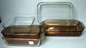Five Glass Baking Dishes