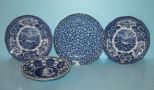 Four Blue and White Dishes