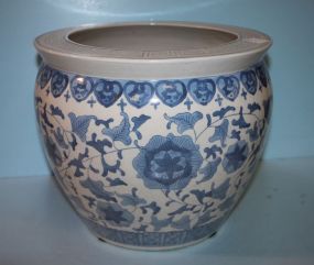Large Blue and White Porcelain Planter
