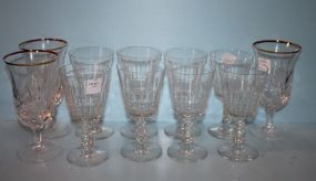 Eleven Crystal Glasses