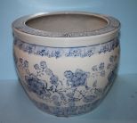 Blue and White Porcelain Flower Pot