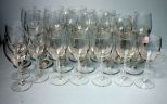 Twenty-Six Clear Glasses Various Sizes