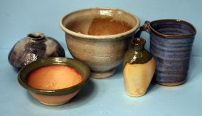 Five Various Pottery Pieces