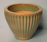 Fluted Green Flower Pot