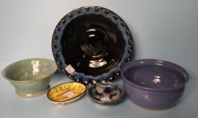 Five Various Pottery Pieces