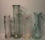 Four Glass Vases