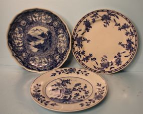 Three Blue and White Plates