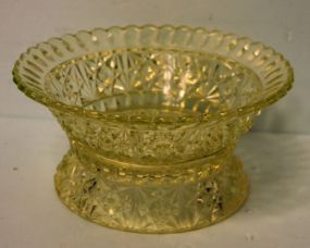 Vaseline Glass Compote