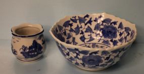 Two Blue and White Porcelain Pieces