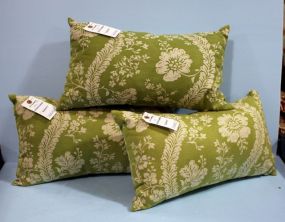 Three Sage Green Rectangular Shape Throw Pillows