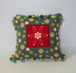 Small Needlepoint Throw Pillow