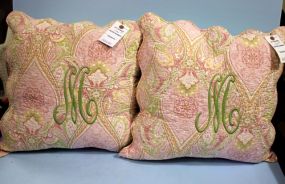 Pair of Quilted Throw Pillows