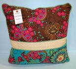 Floral Pattern Cotton Throw Pillow