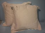 Pair of White Cotton Euro Shams