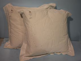 Pair of White Cotton Euro Shams