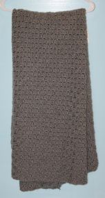 Steel Grey Square Pattern Crochet Throw