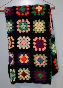 Multi-Color Crochet Throw