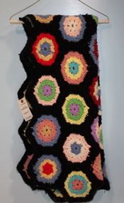 Multi-Color Crochet Throw