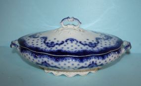 Flow Blue Covered Tureen