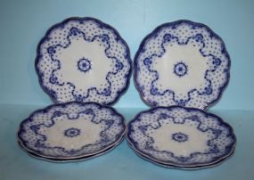 Six Flow Blue Plates