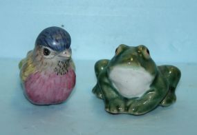 Pottery Bird and Frog