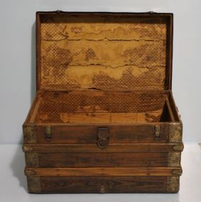 Vintage wood and Iron Trunk