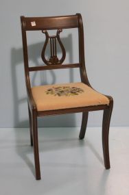 Vintage Mahogany Chair with Needlepoint