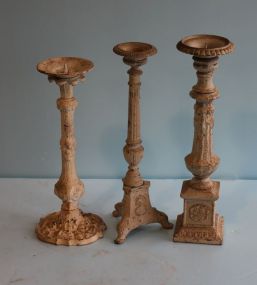 Three Iron Candle Holders