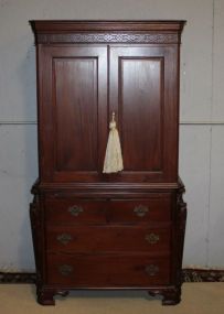 Chinese Chippendale Style Linen Press