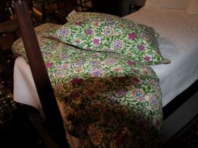 Twin Size Floral Print Comforter with Standard Pillow and Matching Sham