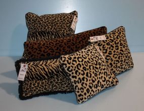 Group of Six Animal Print Accent Pillows