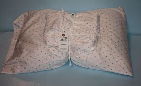 Hot Pink Polka-Dot Twin Sheet Set with Standard Size Pillow