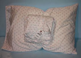 Hot Pink Polka-Dot Twin Sheet Set with Standard Size Pillow