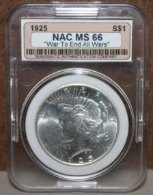 1925 Liberty Dollar Coin, NAC MS 66, 