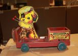 Child's Hotdog Wagon Pull Toy