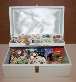 Jewelry Box with Group of Costume Jewelry