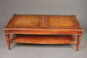 Vintage Leather Top Coffee Table