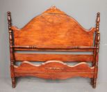 1940's Walnut Veneer Double Size Bed 54