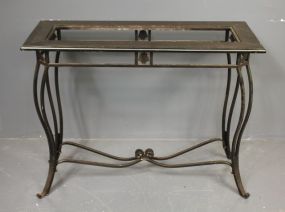 Wood Console on Iron Base 39